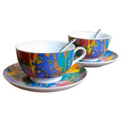 Ensemble de 2 bols par Décor du Galion, modèle So French, Limoges, années 1990