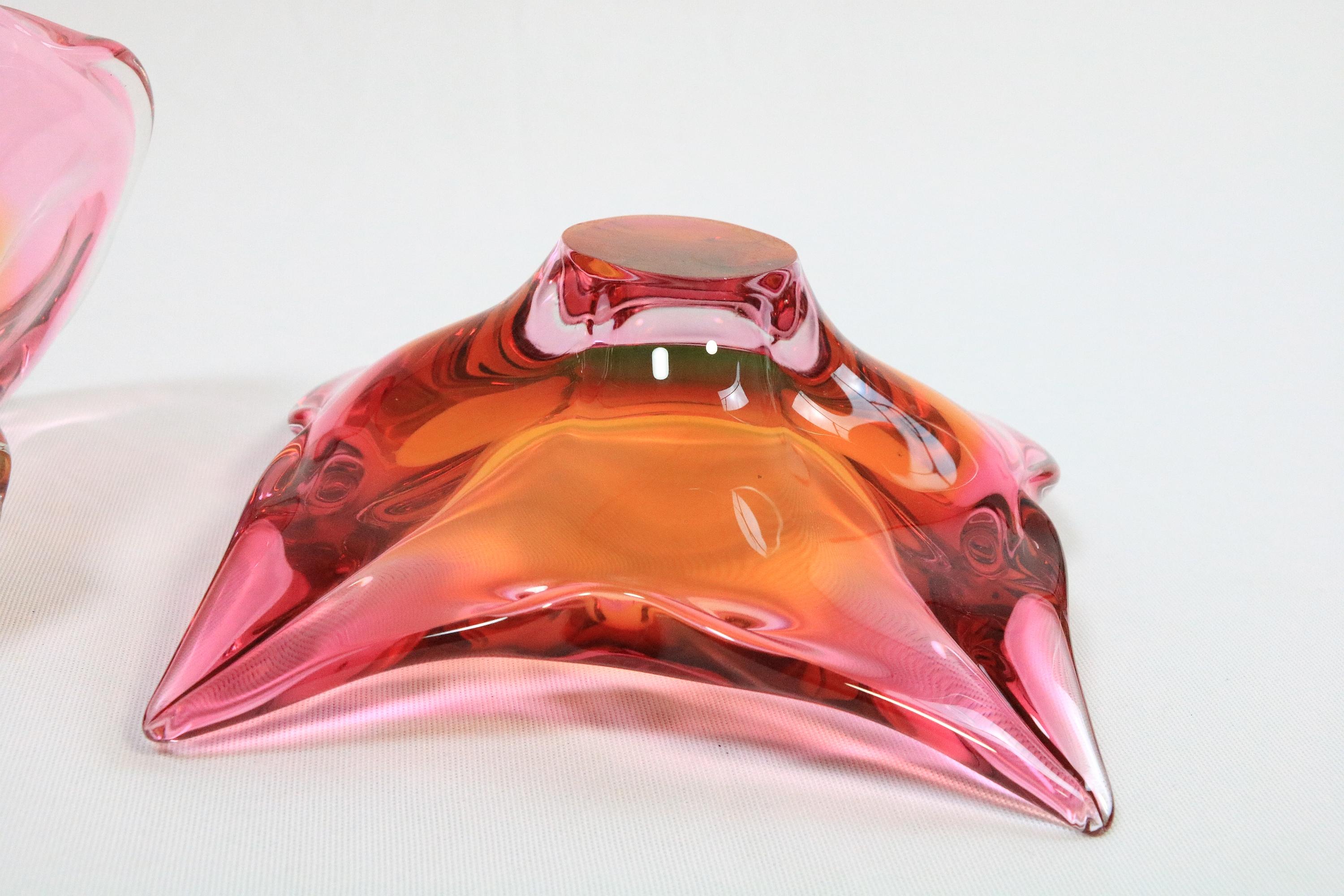 Set di 2 ciotole, Bohemia Crystal, ceco, Josef Hospodka, Chribska, anni '70 in vendita 4