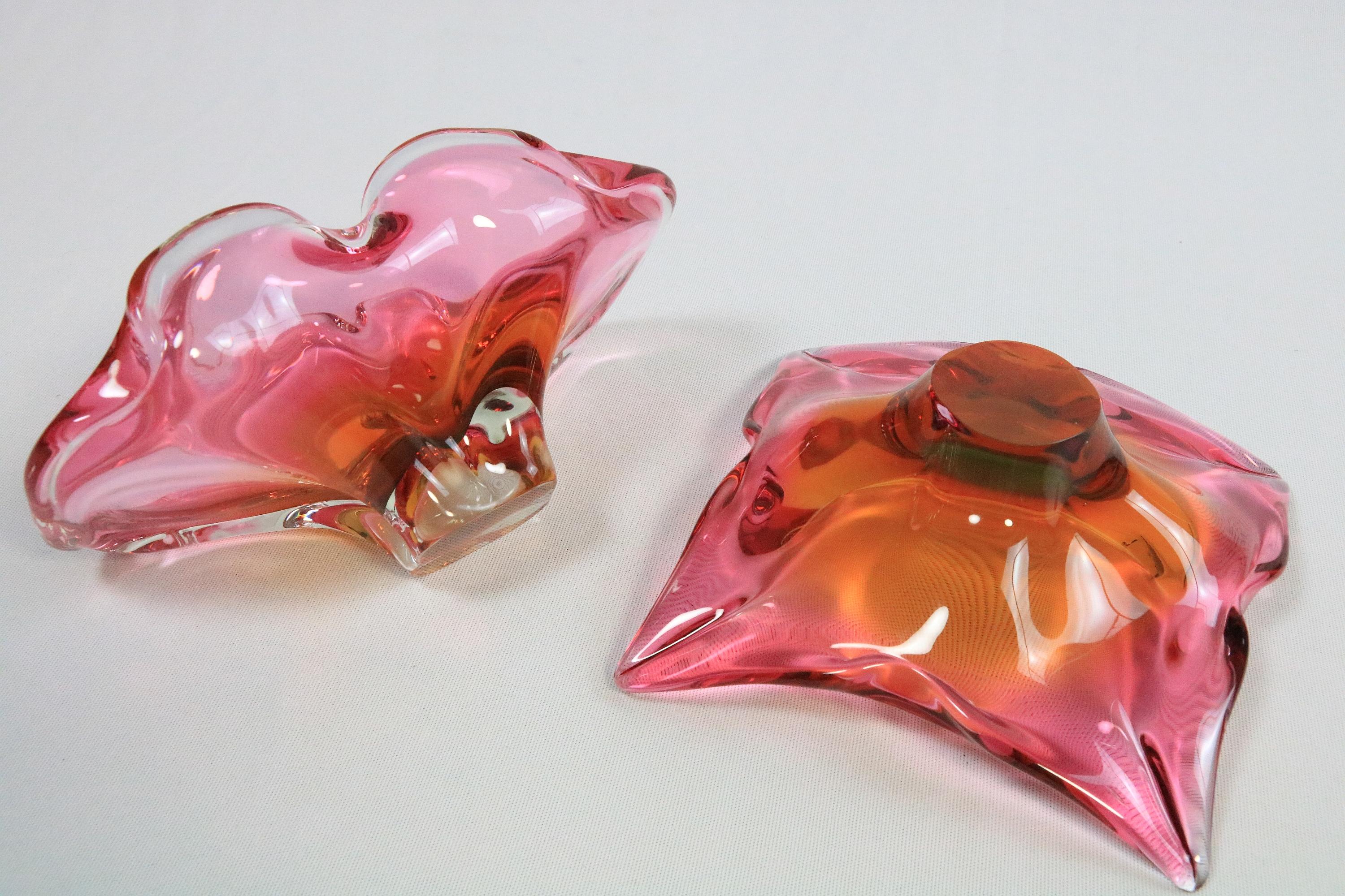 Set di 2 ciotole, Bohemia Crystal, ceco, Josef Hospodka, Chribska, anni '70 in vendita 1