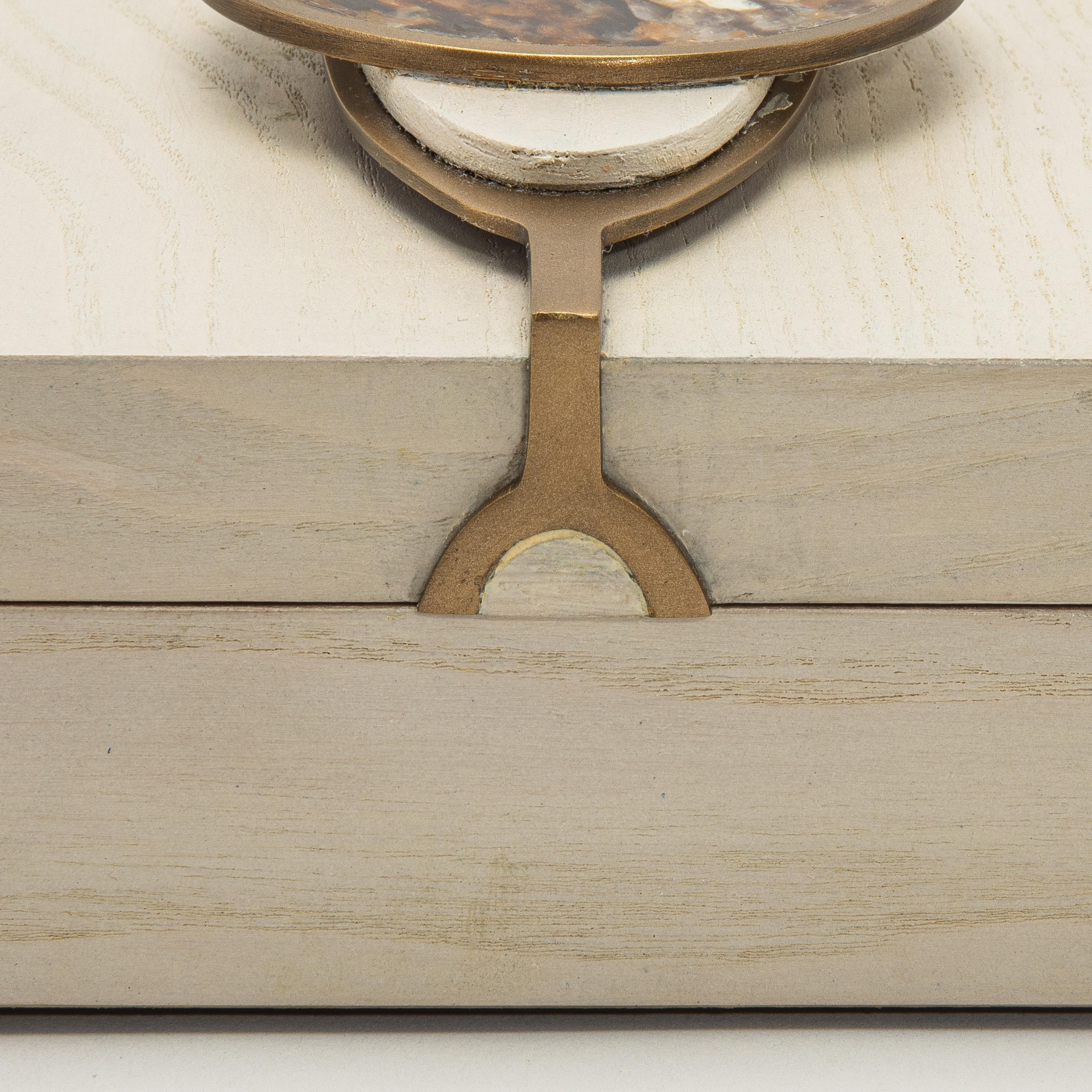 Set di 2 scatole in Oak con pietre semipreziose e ottone di Kifu Paris in vendita 2