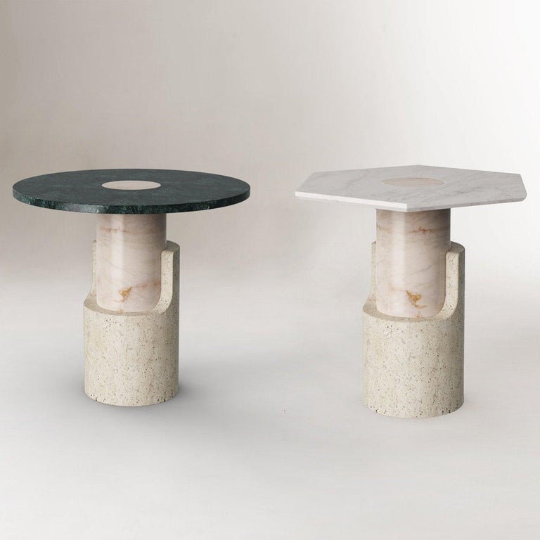 Set of 2 Braque Contemporary Marble Side Table by Dooq 8