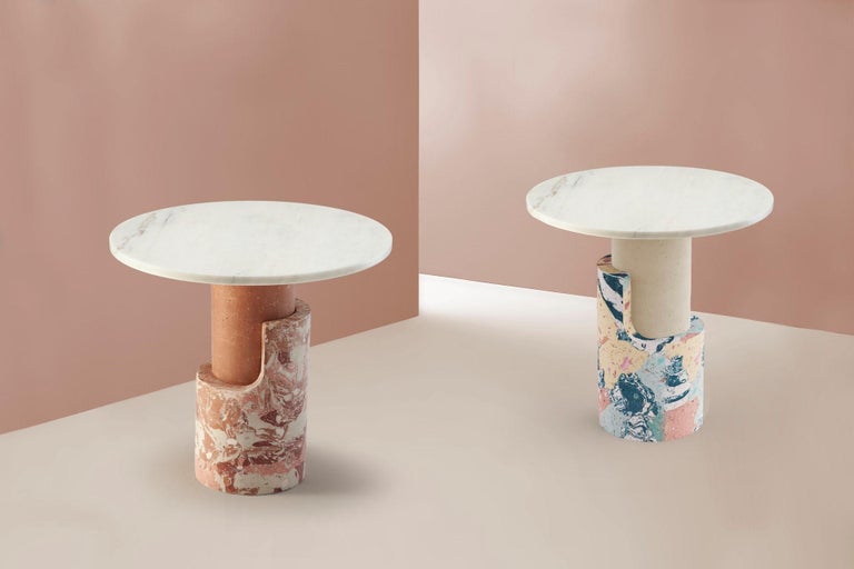 Set of 2 Braque Contemporary Marble side table by Dooq
Dimensions: W 60 x D 60 x H 55 cm
Materials: Entirely hand made in marble

Product
The Braque Side Table is an elegant and slick side table created by Dooq. Braque is entirely hand made in