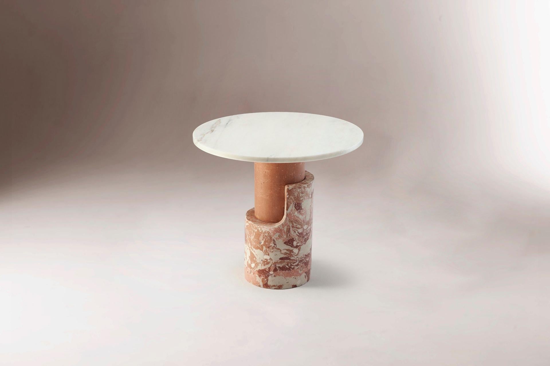 Set of 2 Braque Contemporary Marble Side Table by Dooq In New Condition In Geneve, CH