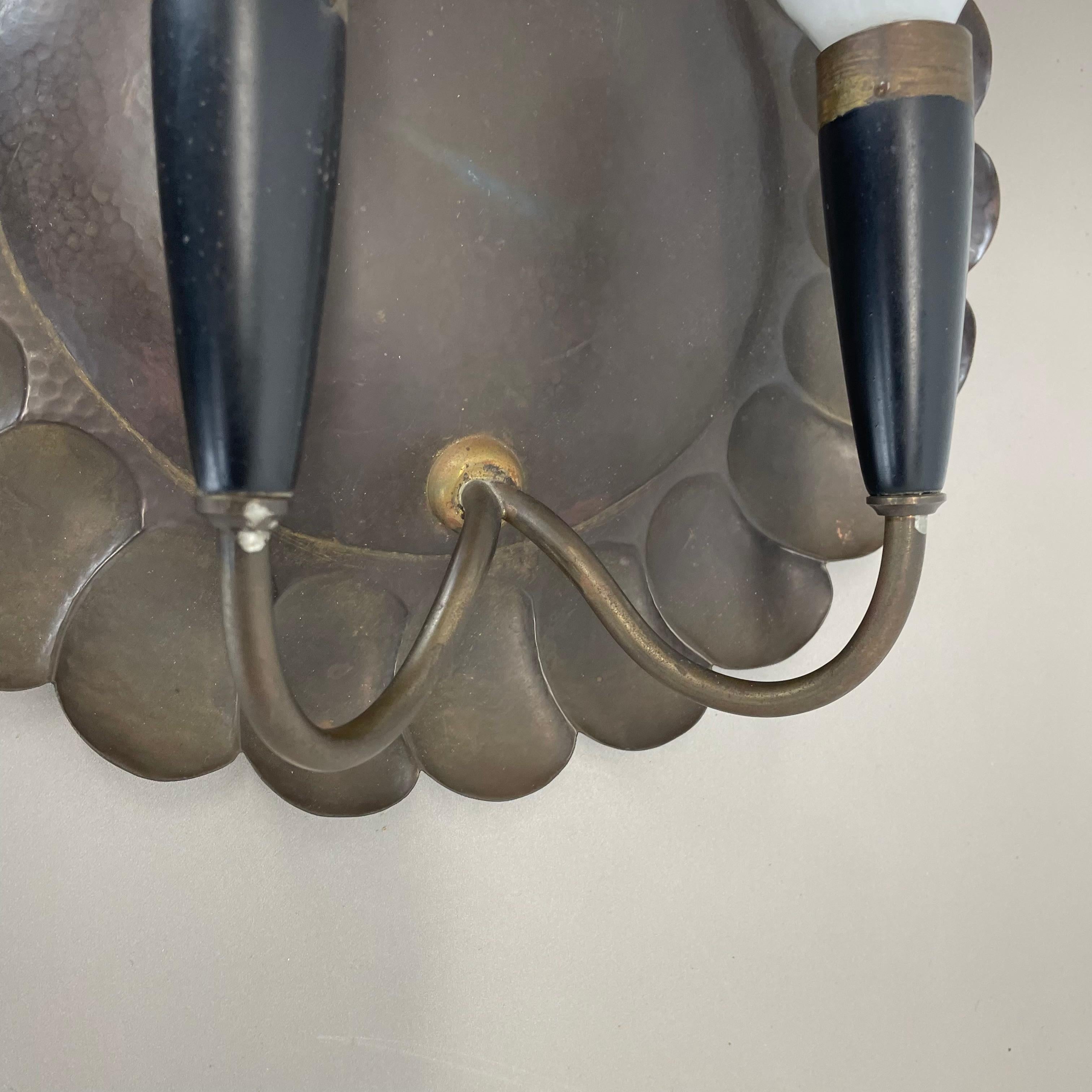 Ensemble de 2 appliques murales de théâtre en laiton de 31 cm, style Gio Ponti, Italie, années 1950 en vente 3