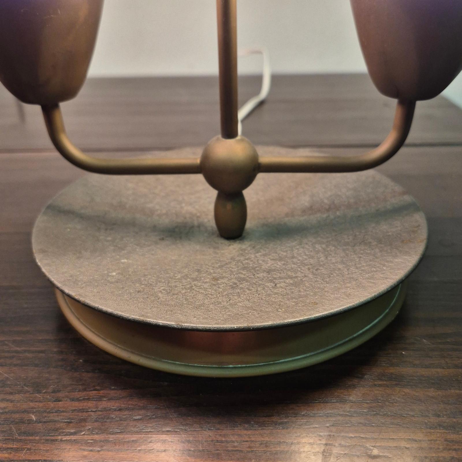 Ensemble de 2 lampes de table en laiton et verre, Pays-Bas, années 1960 en vente 3