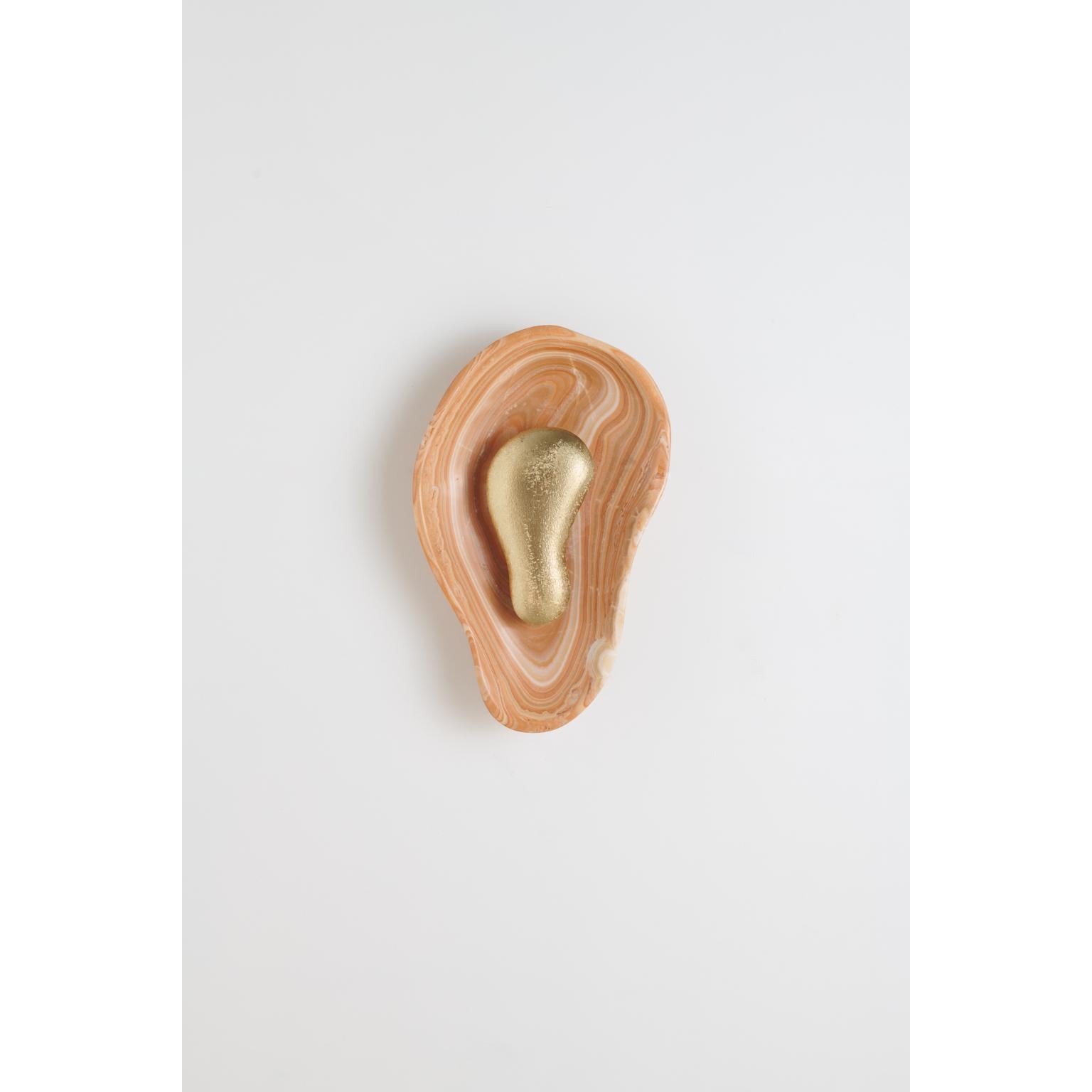 Set di 2 applique in ottone e onice arancione Oyster di Matlight Milano In condizioni Nuovo in vendita a Geneve, CH
