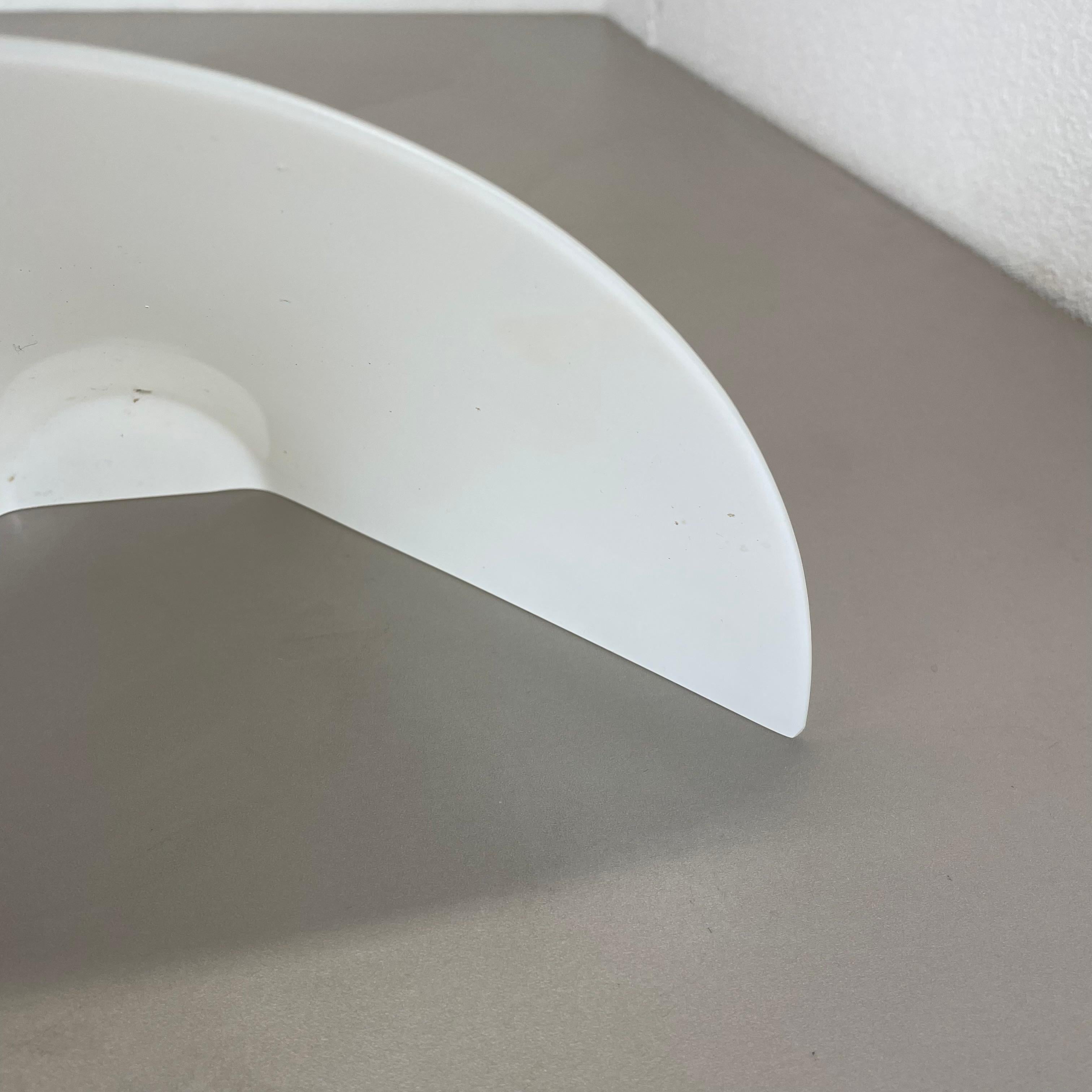 Set of 2 Brass and satin glass Wall Lights by Glashütte Limburg, Germany, 1980s For Sale 12