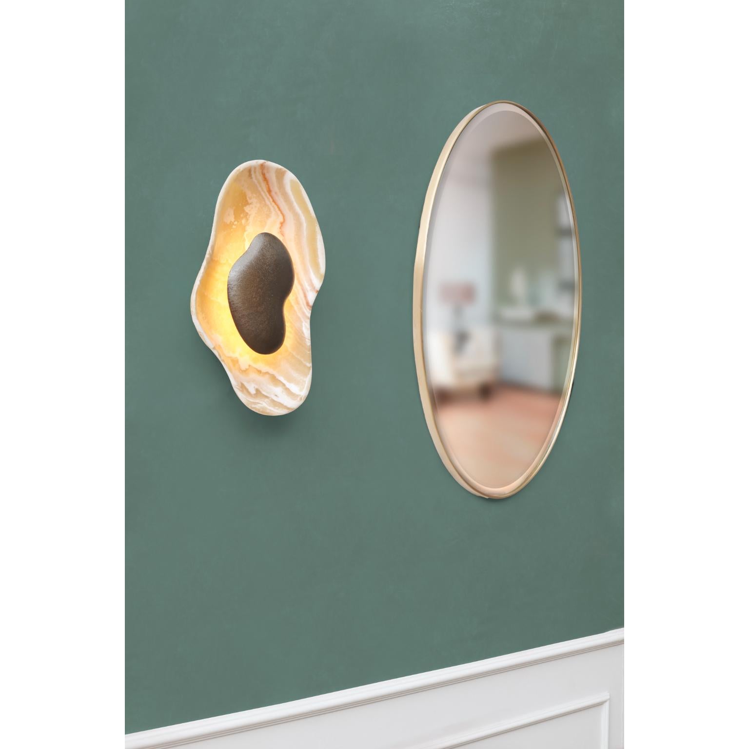 Altro Set di 2 applique Oyster in ottone e onice giallo di Matlight Milano in vendita