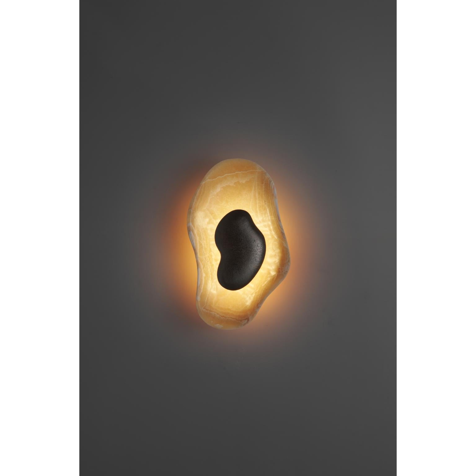 Set di 2 applique Oyster in ottone e onice giallo di Matlight Milano In condizioni Nuovo in vendita a Geneve, CH