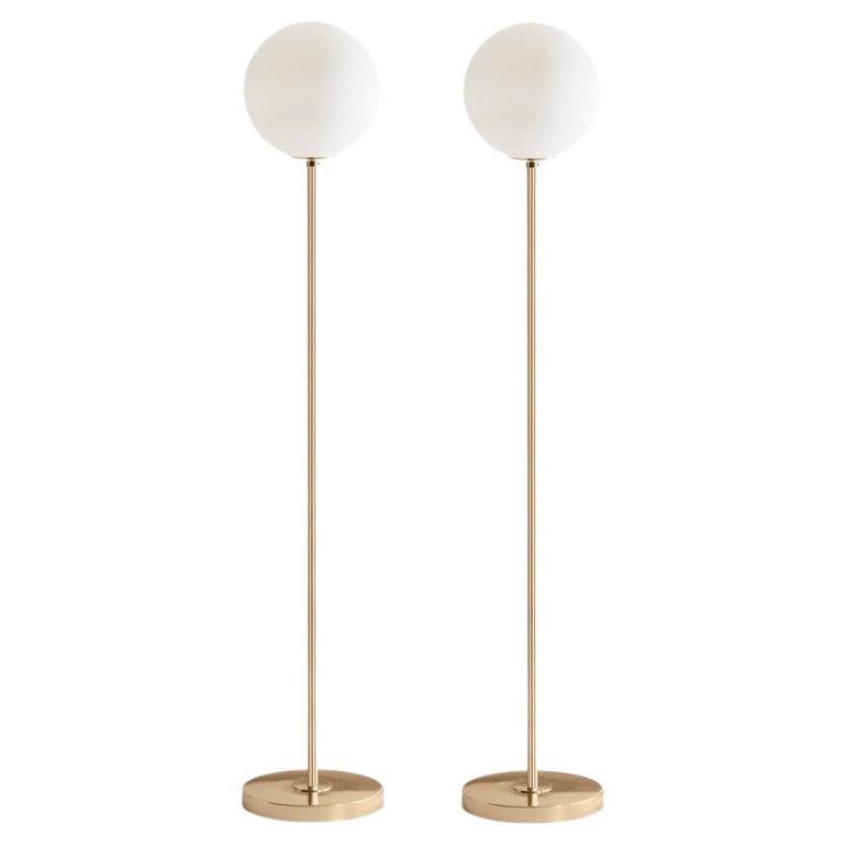 Set of 2 Brass Floor Lamp 06 Dimmable by Magic Circus Editions For Sale