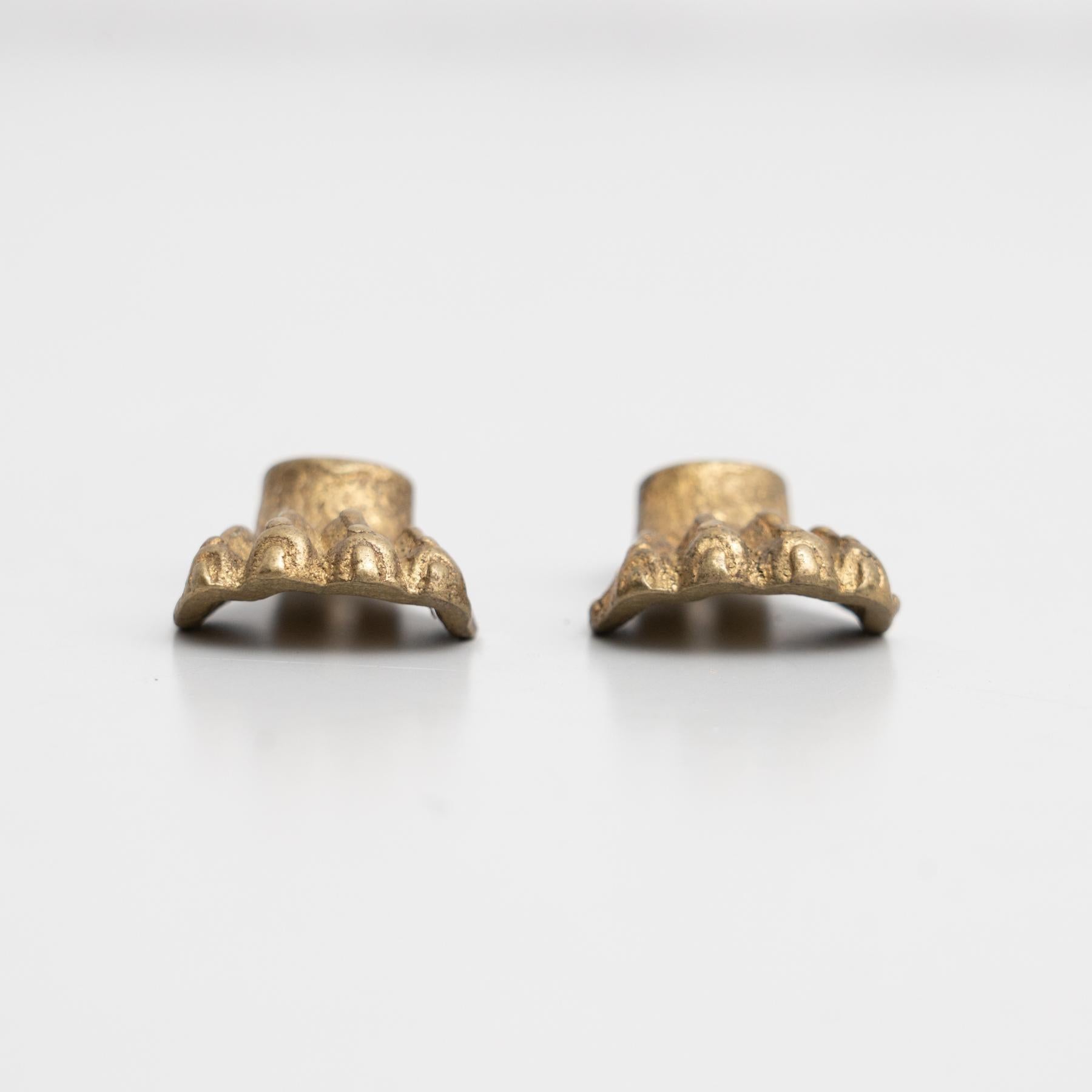 Ensemble de 2 embellisseurs de pieds de meubles en laiton, vers 1930 Bon état - En vente à Barcelona, ES