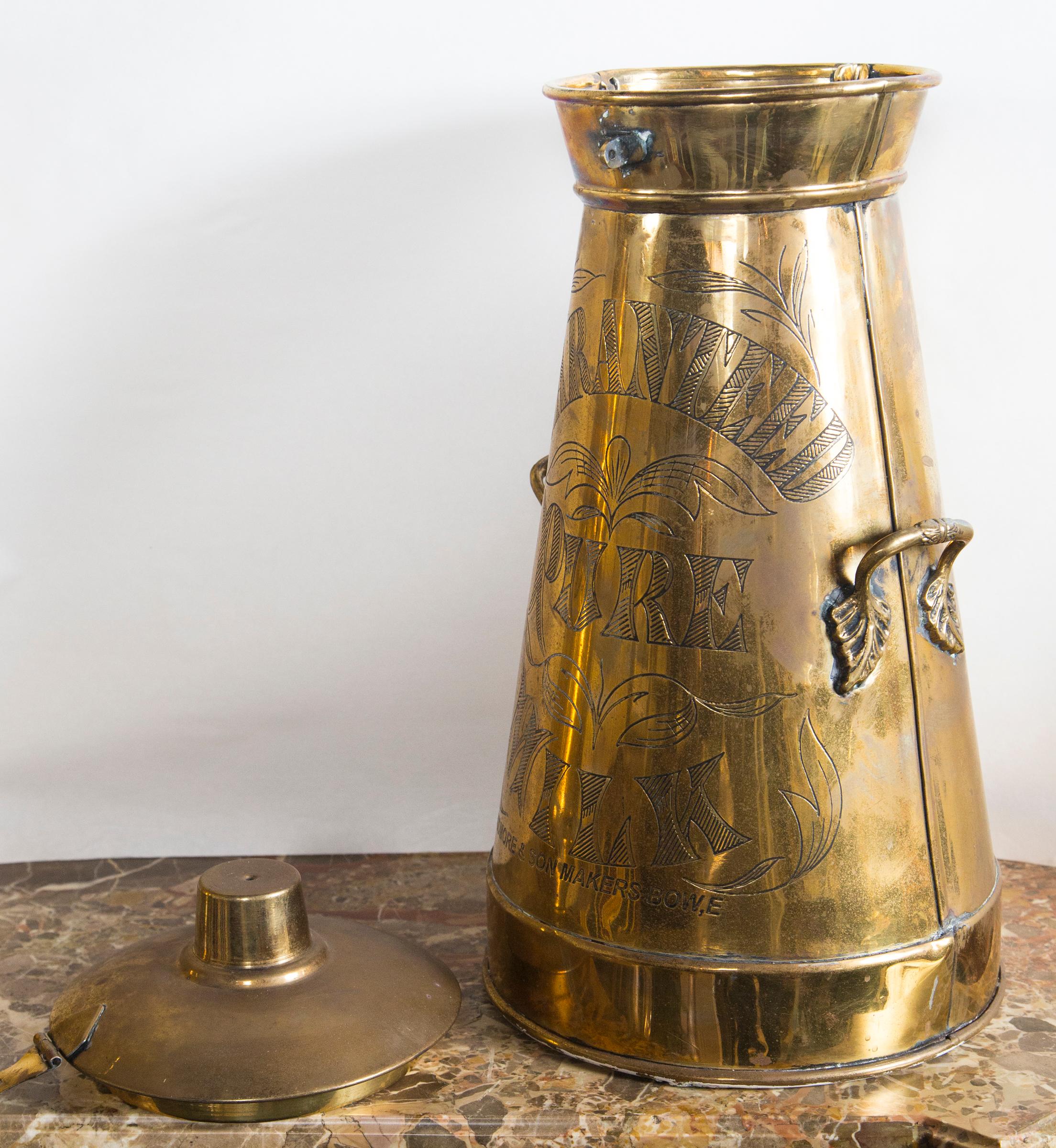 20th Century Set of 2 Brass Milk Containers For Sale