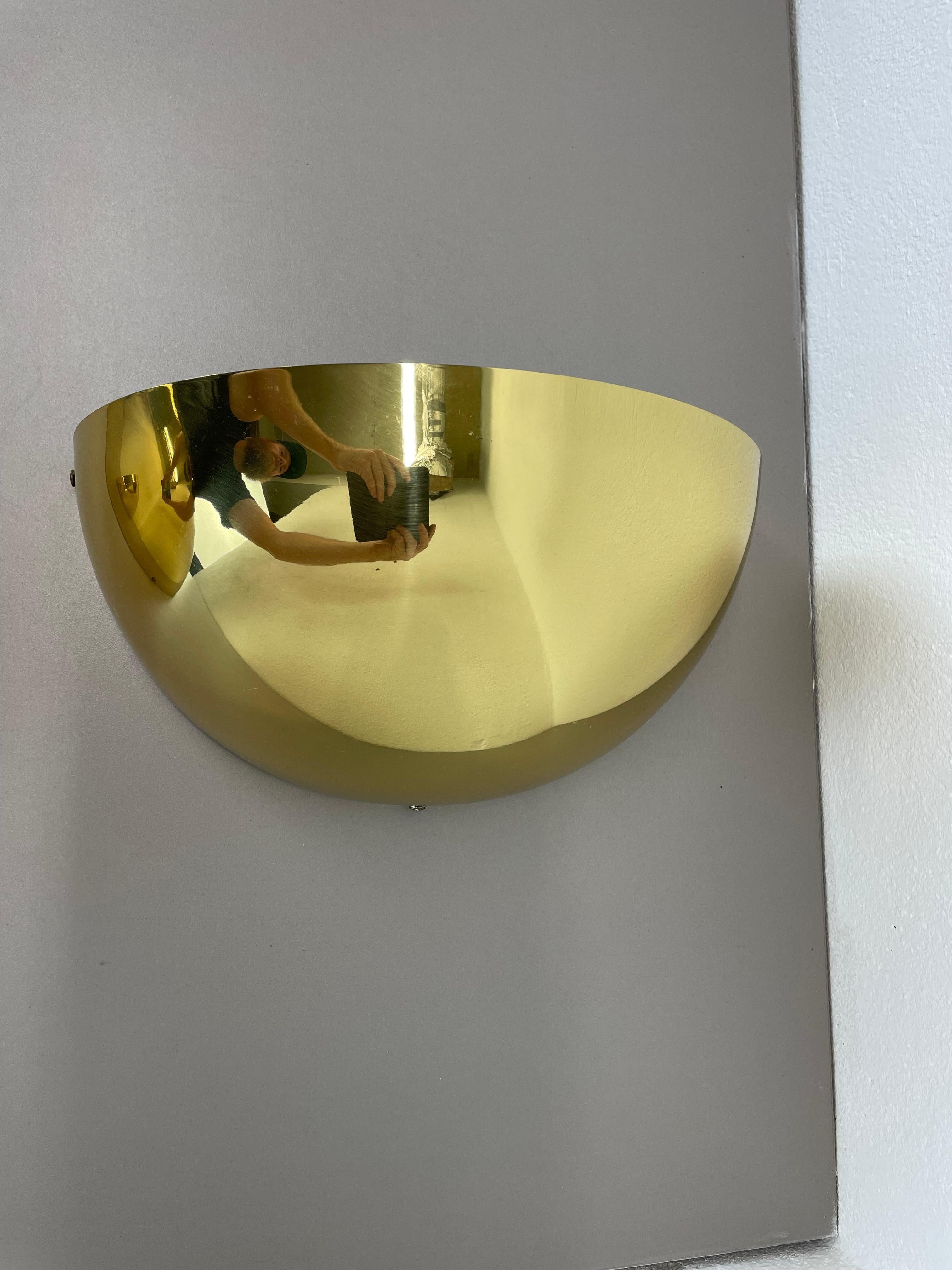 Set di 2 applique in ottone in stile Sciolari Bankamp Leuchten, Germania, 1980 in vendita 5