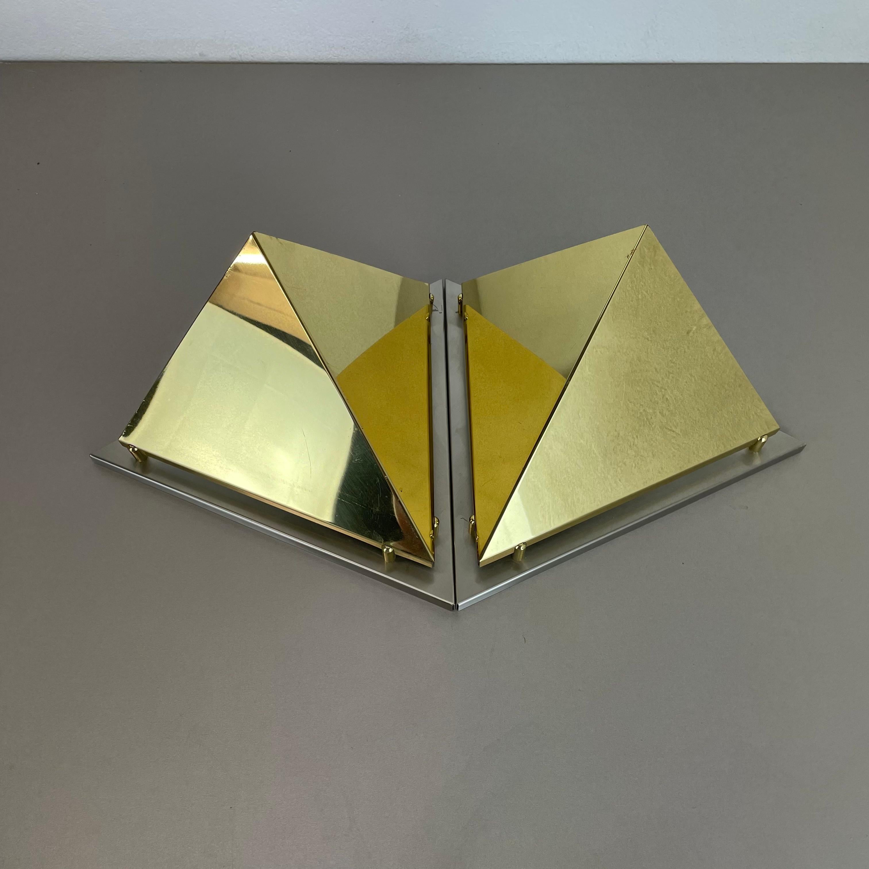 Set of 2 Brass Sciolari Style Wall Light Sconces Bankamp Leuchten, Germany, 1980 For Sale 8