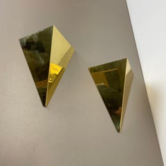 Set of 2 Brass Sciolari Style Wall Light Sconces Bankamp Leuchten, Germany, 1980