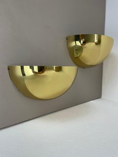 Set of 2 Brass Sciolari Style Wall Light Sconces Bankamp Leuchten, Germany, 1980