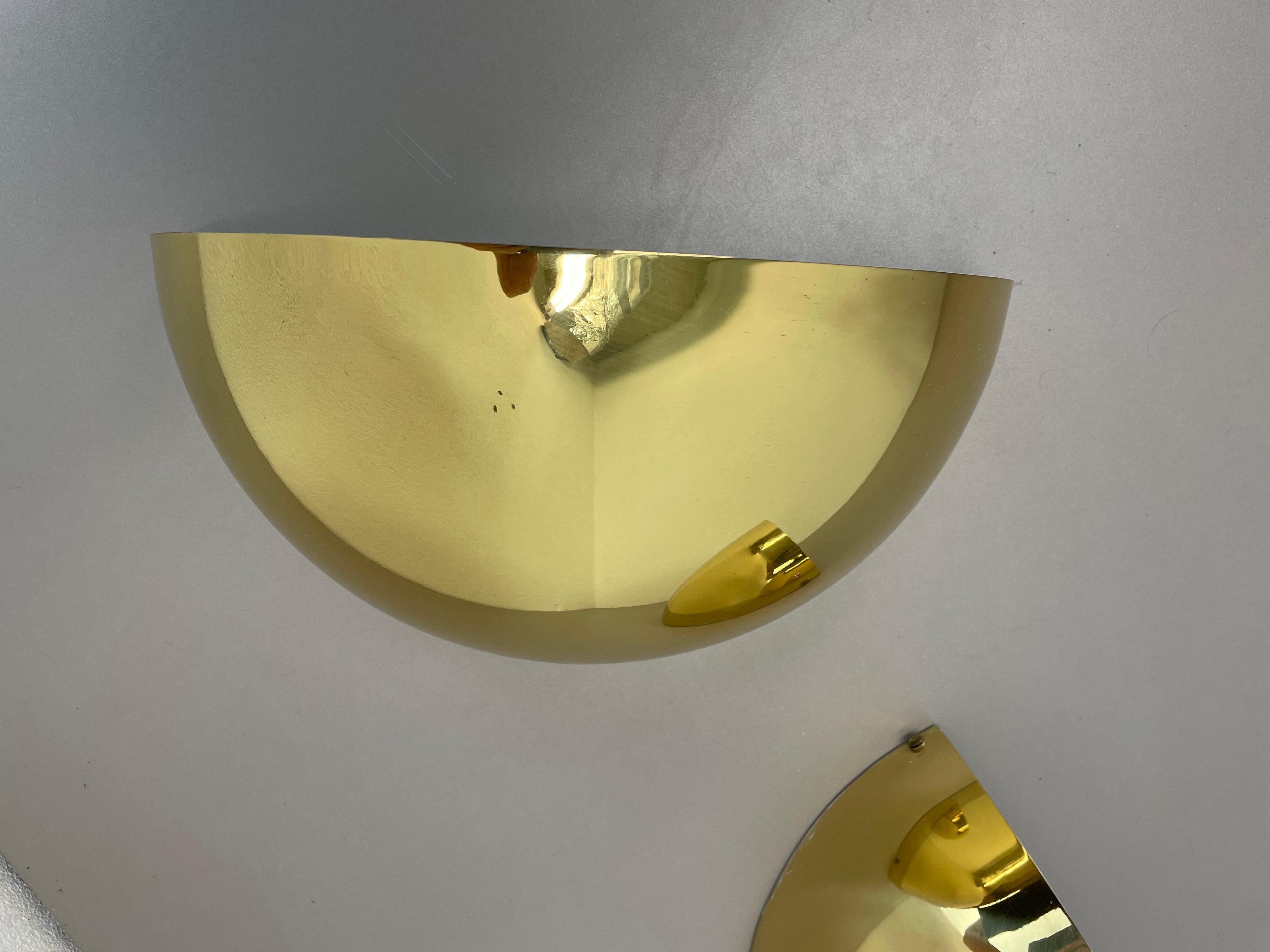 Set di 2 applique in ottone in stile Sciolari Bankamp Leuchten, Germania, 1980 in vendita 1