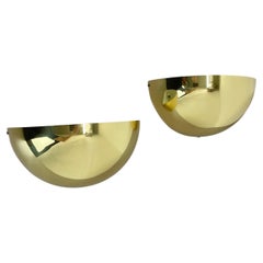 Set of 2 Brass Sciolari Style Wall Light Sconces Bankamp Leuchten, Germany, 1980