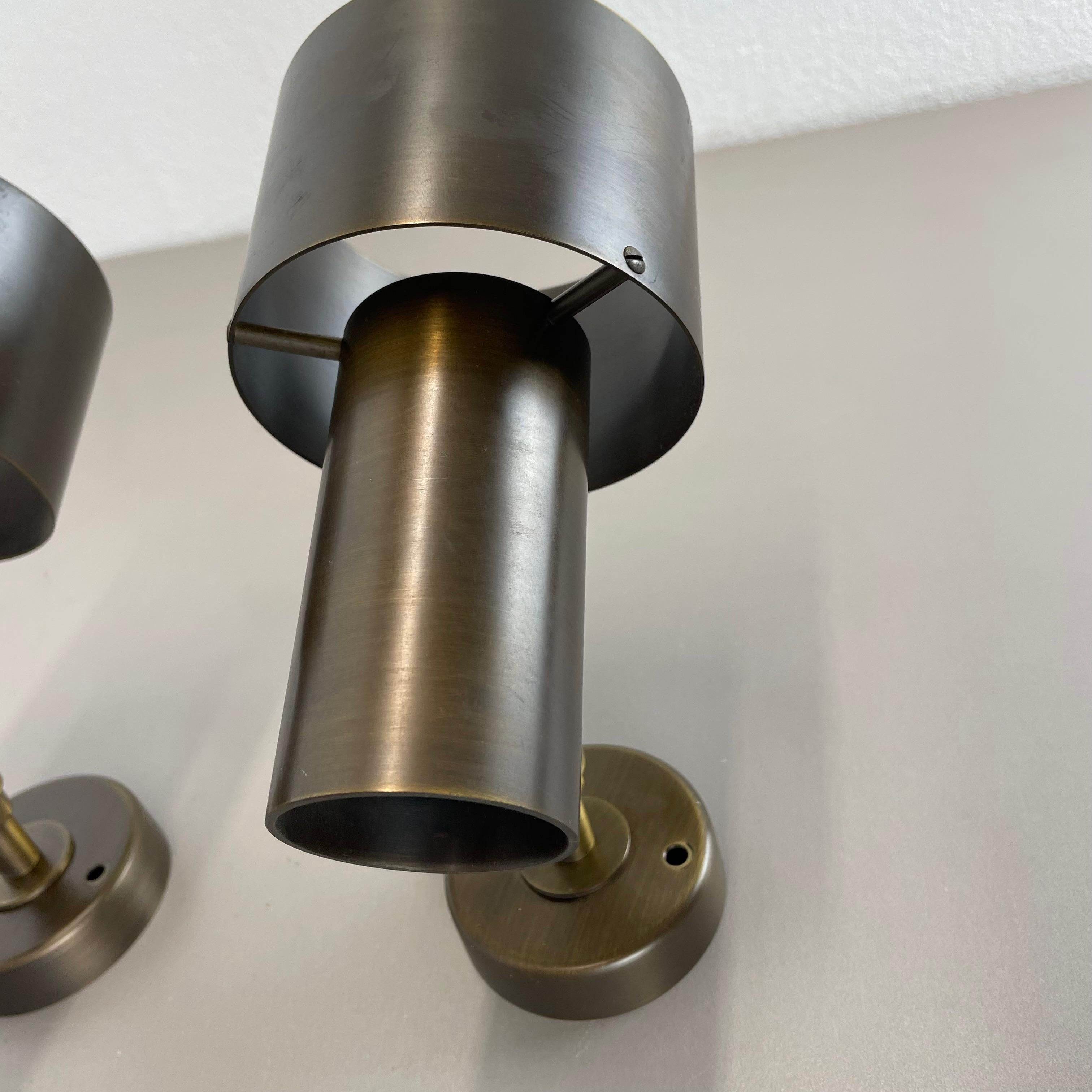 set di 2 elementi Spot in ottone per soffitto e parete di OMI Lighting Germania, anni '70 in vendita 5