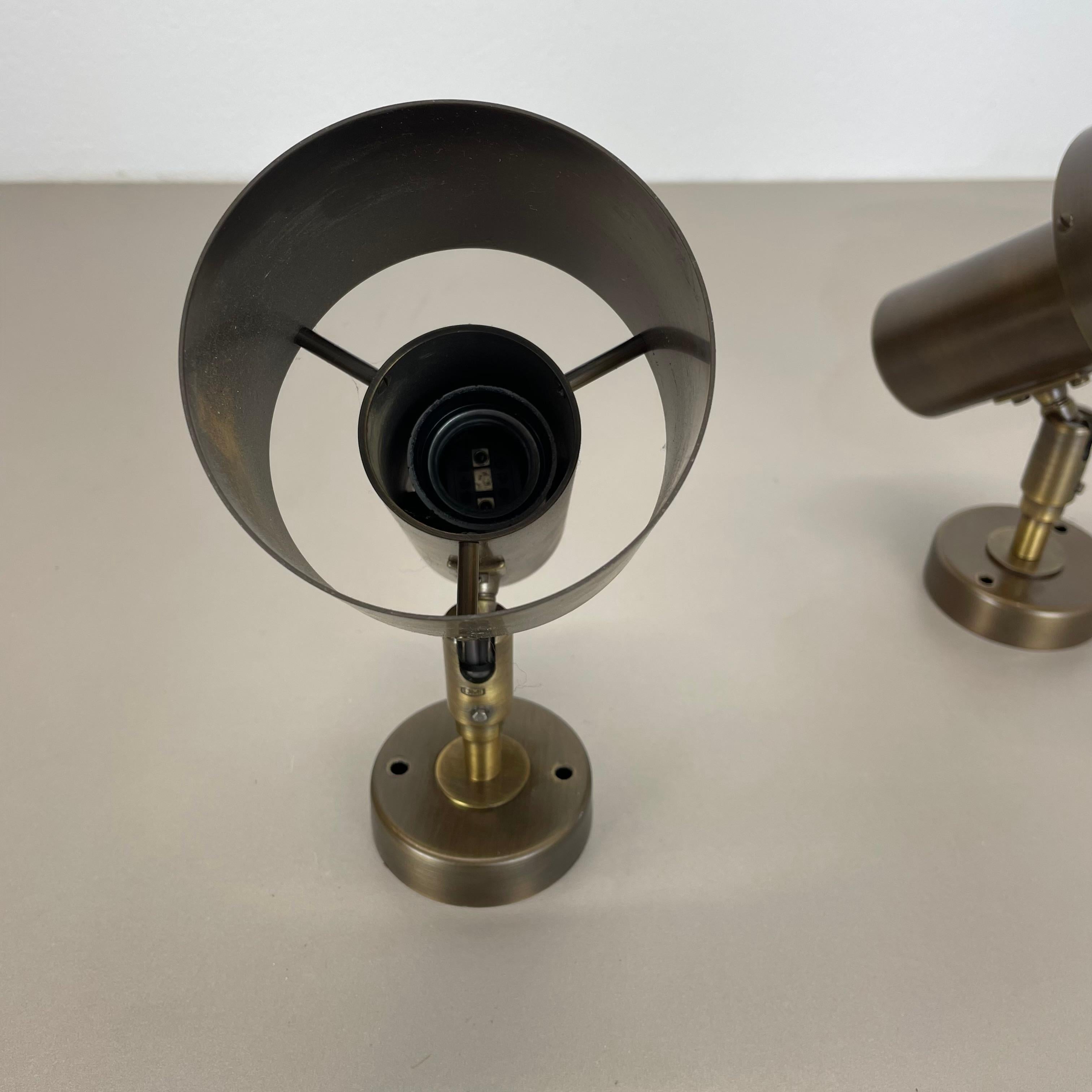 set di 2 elementi Spot in ottone per soffitto e parete di OMI Lighting Germania, anni '70 in vendita 7