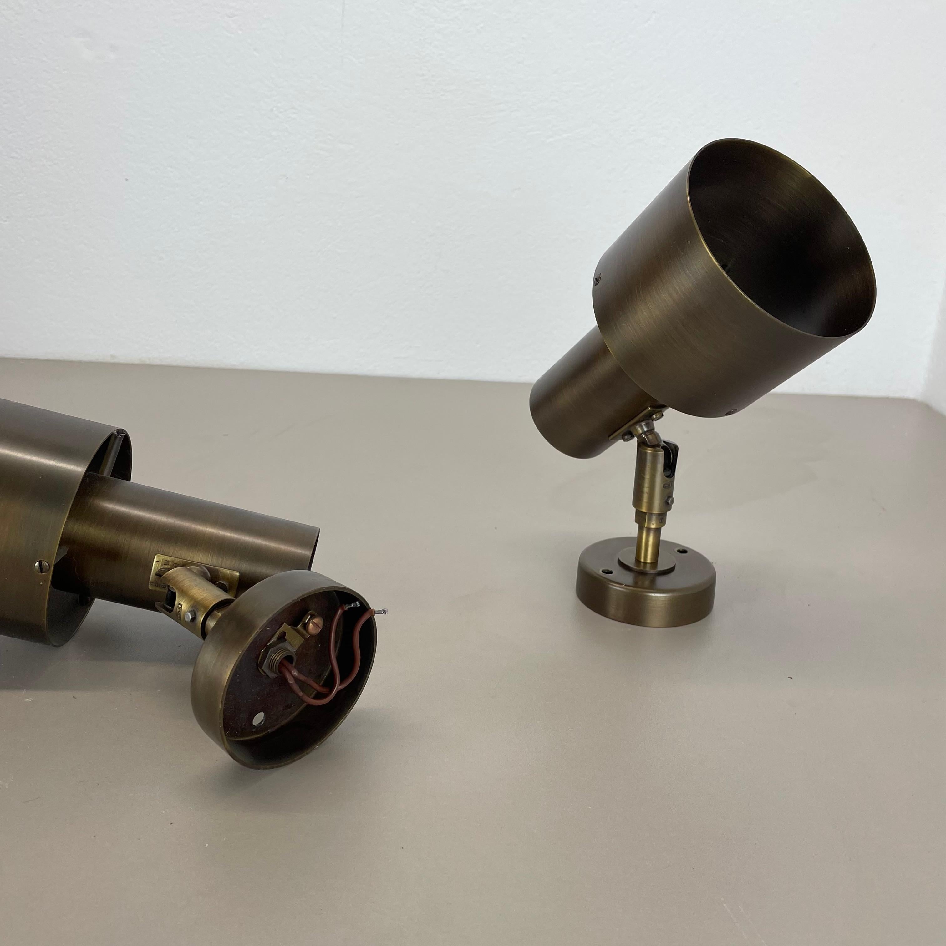 set di 2 elementi Spot in ottone per soffitto e parete di OMI Lighting Germania, anni '70 in vendita 12