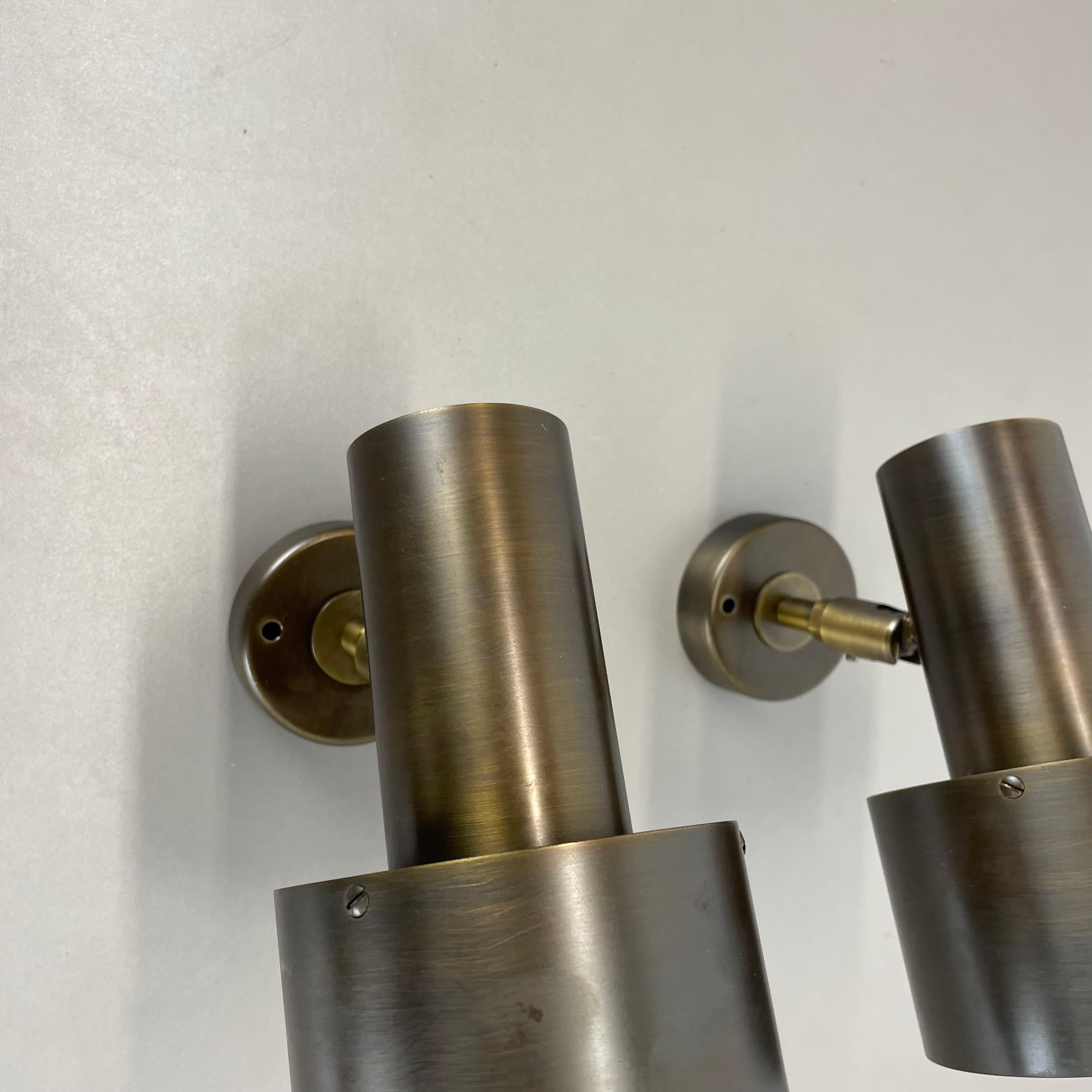 set di 2 elementi Spot in ottone per soffitto e parete di OMI Lighting Germania, anni '70 In condizioni discrete in vendita a Kirchlengern, DE