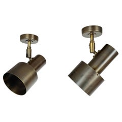 2er Set Messing-Spot-Elemente Decken-Wandleuchten von OMI Lighting Deutschland, 1970er Jahre