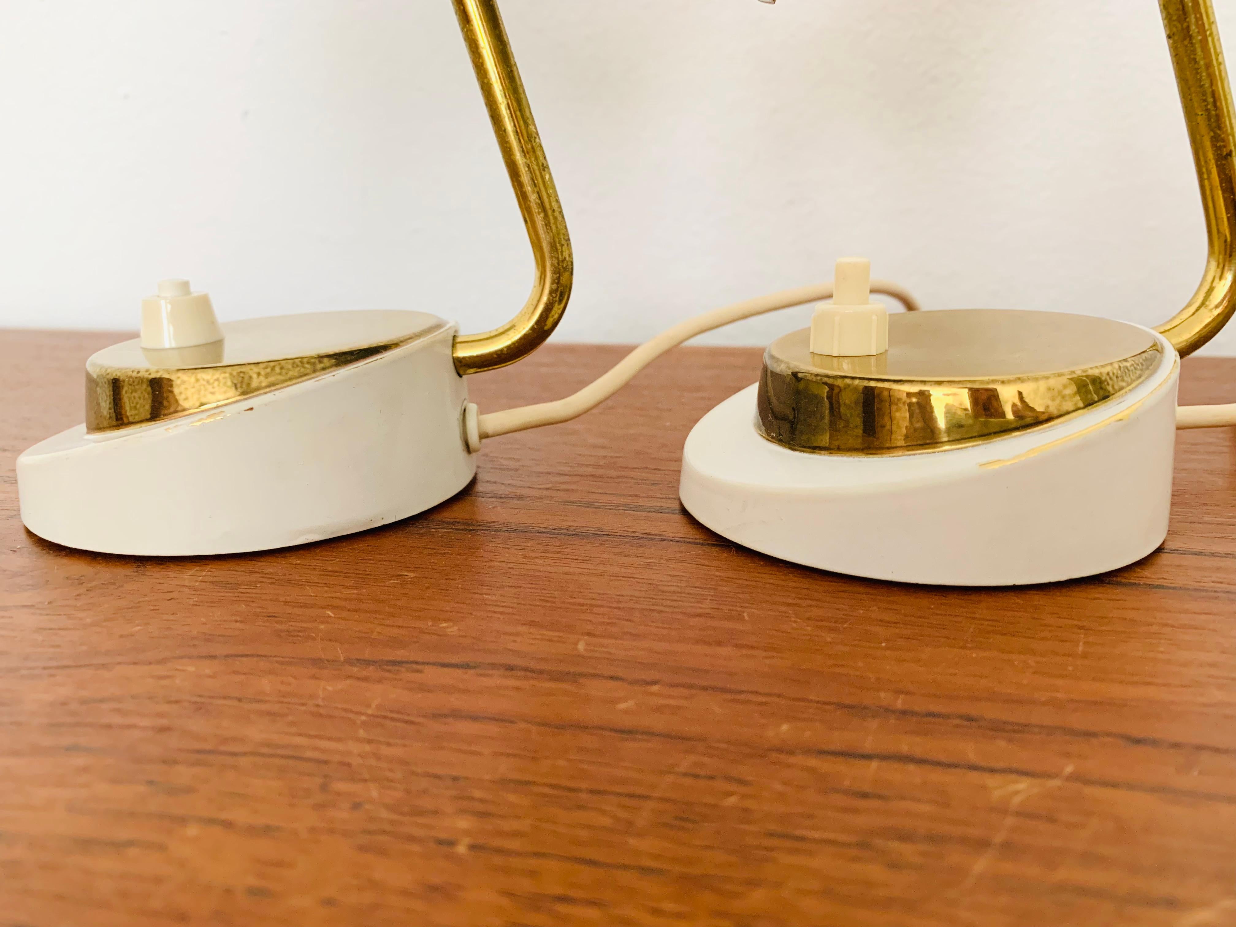 Lot de 2 lampes de table en laiton en vente 9