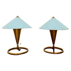 Set of 2 Brass Table Lamps