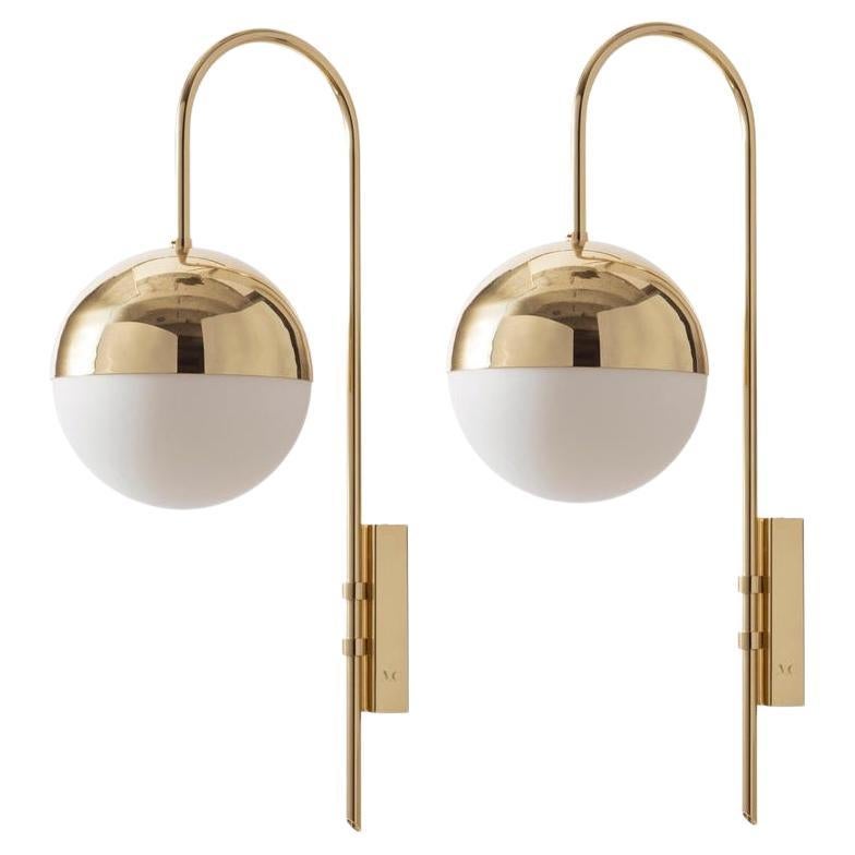 Set of 2 Brass Wall Lamp 01 by Magic Circus Editions For Sale