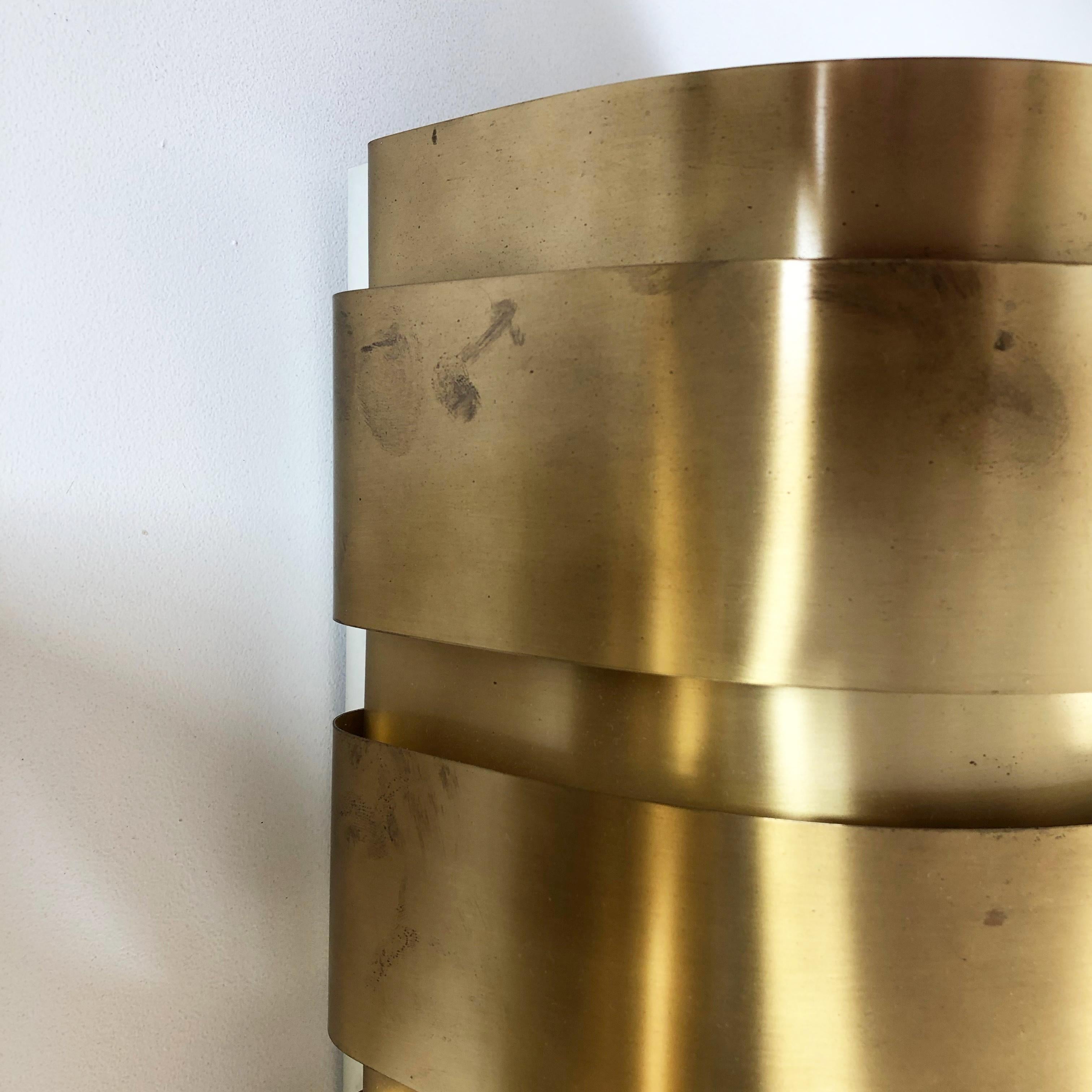 Set of 2 Brass Wall Light Sconces by Hans-Agne Jakobsson Markaryd, Sweden, 1960s 5