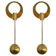 Juego de 2 candelabros de pared de latón de Arthur Pe Pettersson Kolbäck Suecia