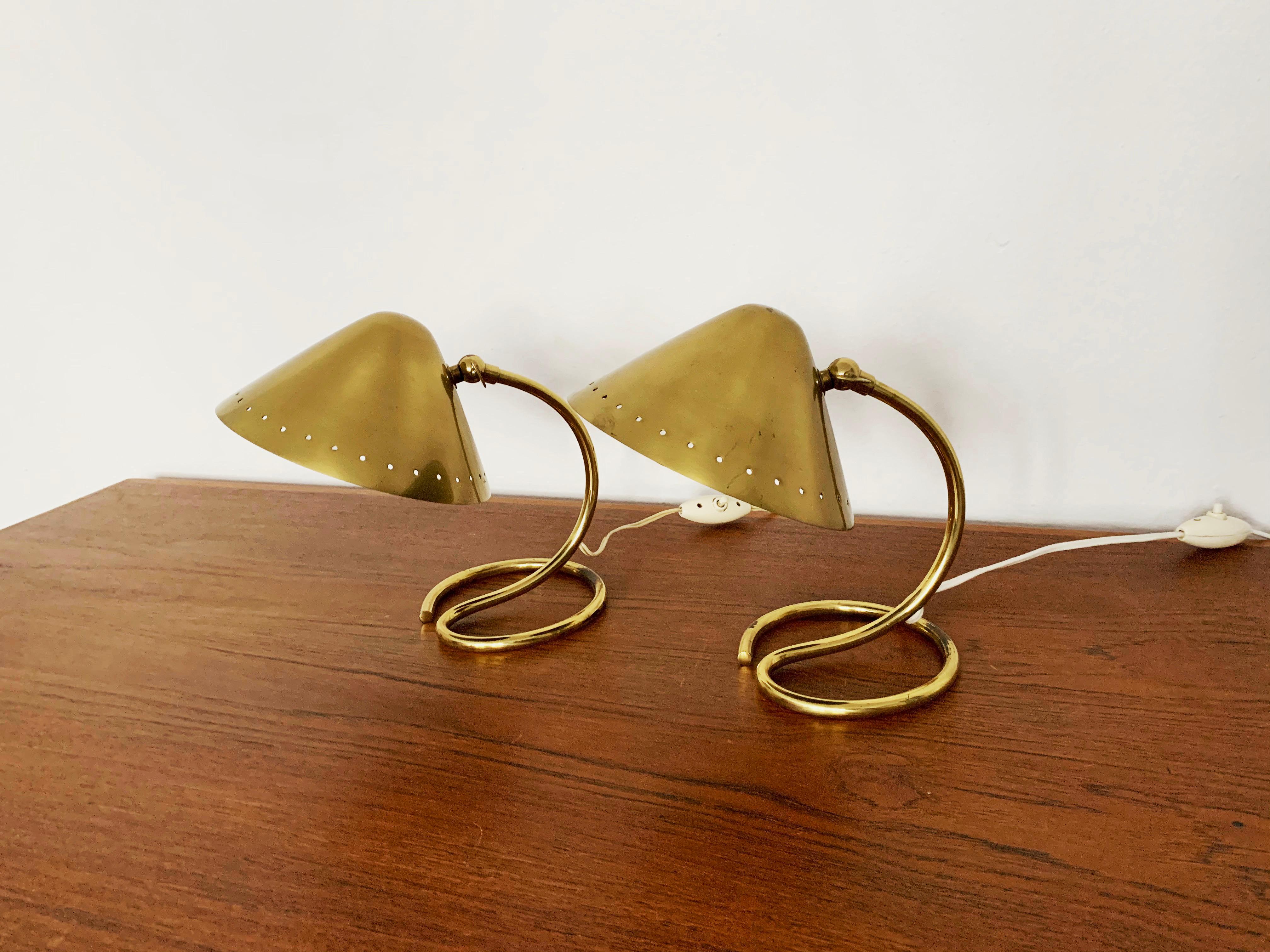 Set of 2 Brass Wall or Table Lamps In Good Condition For Sale In München, DE