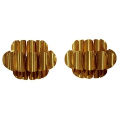 Set of 2 Brass Wall  Sconces by Werner Schou for Coronell
