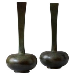 Set von 2 Art-Déco-Vasen aus Bronze von GAB Guldsmedsaktiebolaget, Schweden, 1930er Jahre