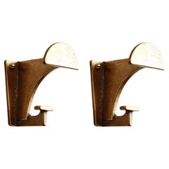 Set of 2 Bronze Contemporary Hooks by Henry Wilson