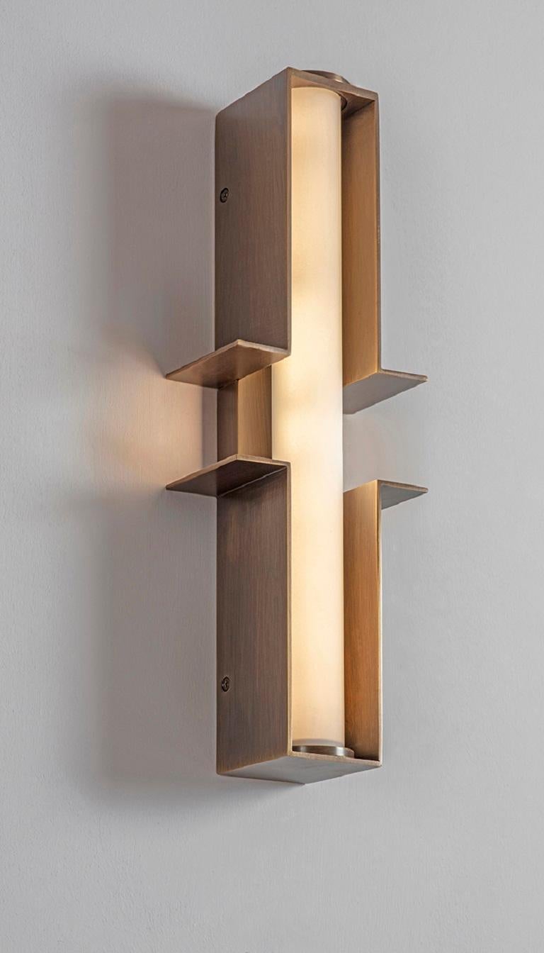 2er-Set Bronze Junction Wall Lights von Square in Circle (Mattiert) im Angebot