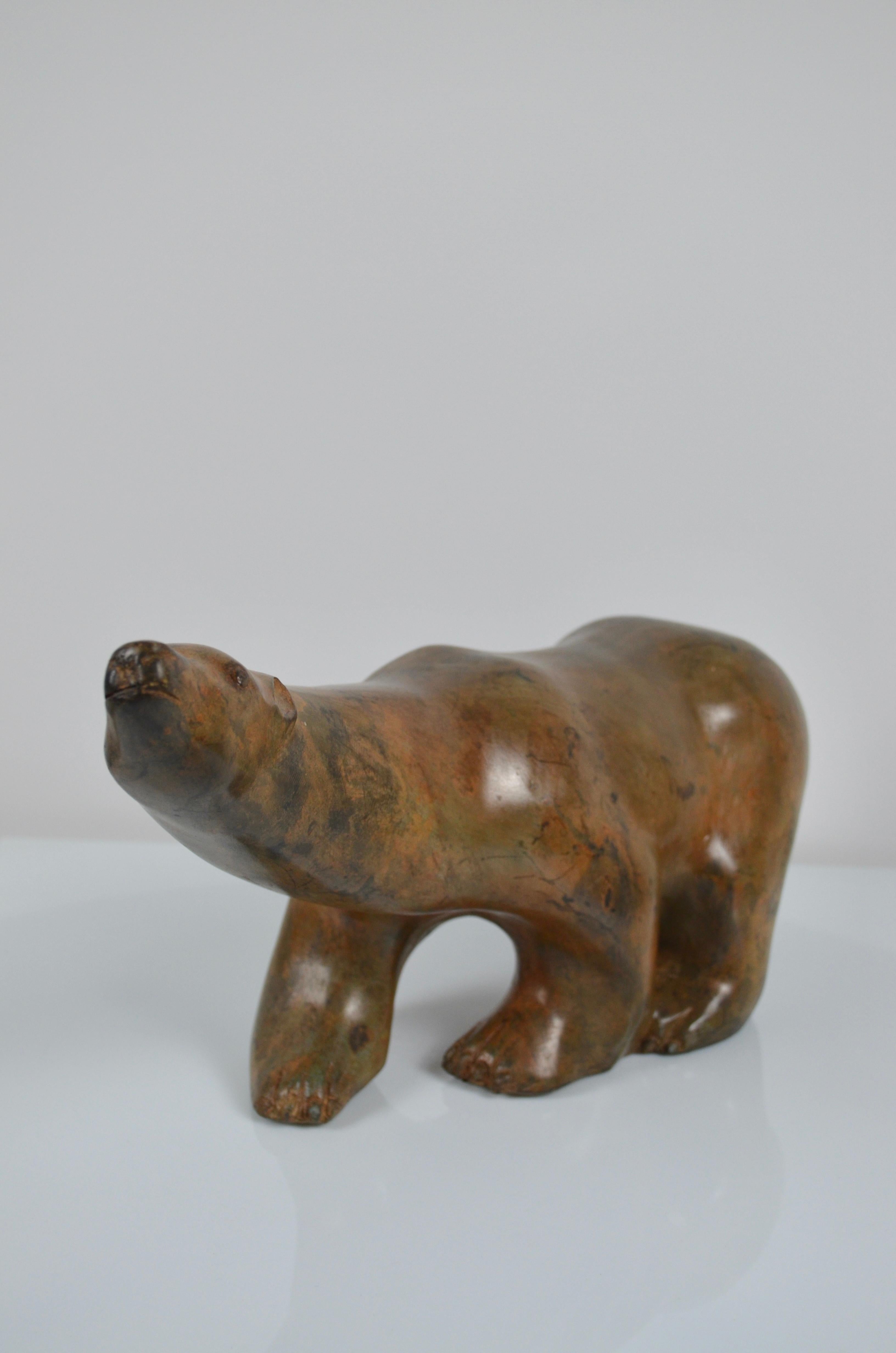 Bronze Set of 2 bronze Polar bears by Pierre Chenet, France For Sale