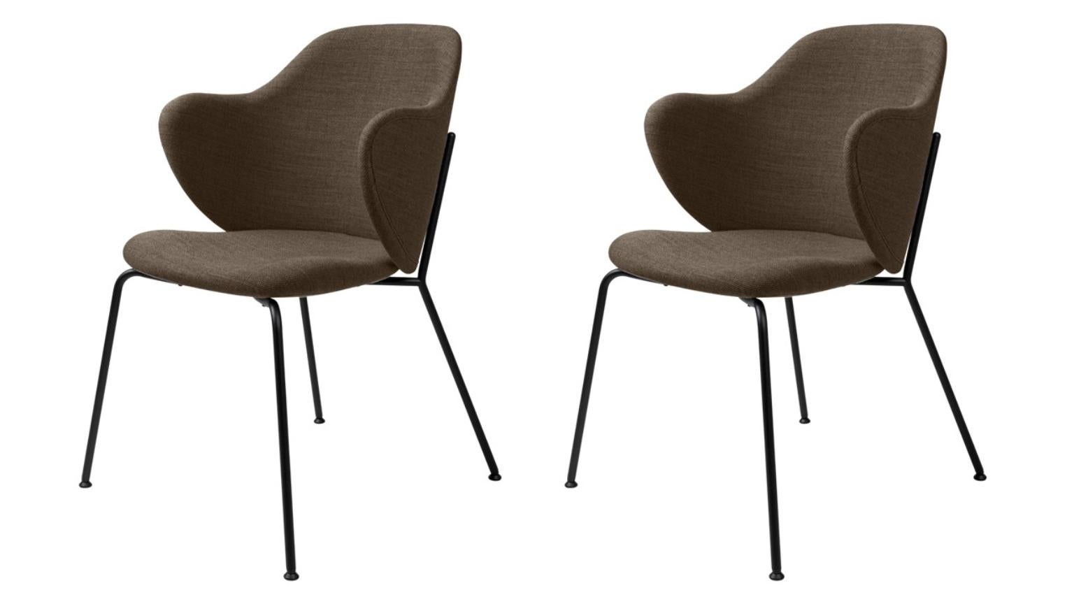 Set of 2 brown fiord lassen chairs by Lassen
Dimensions: W 58 x D 60 x H 88 cm 
Materials: textile

The Lassen Chair by Flemming Lassen, Magnus Sangild and Marianne Viktor was launched in 2018 as an ode to Flemming Lassen’s uncompromising
