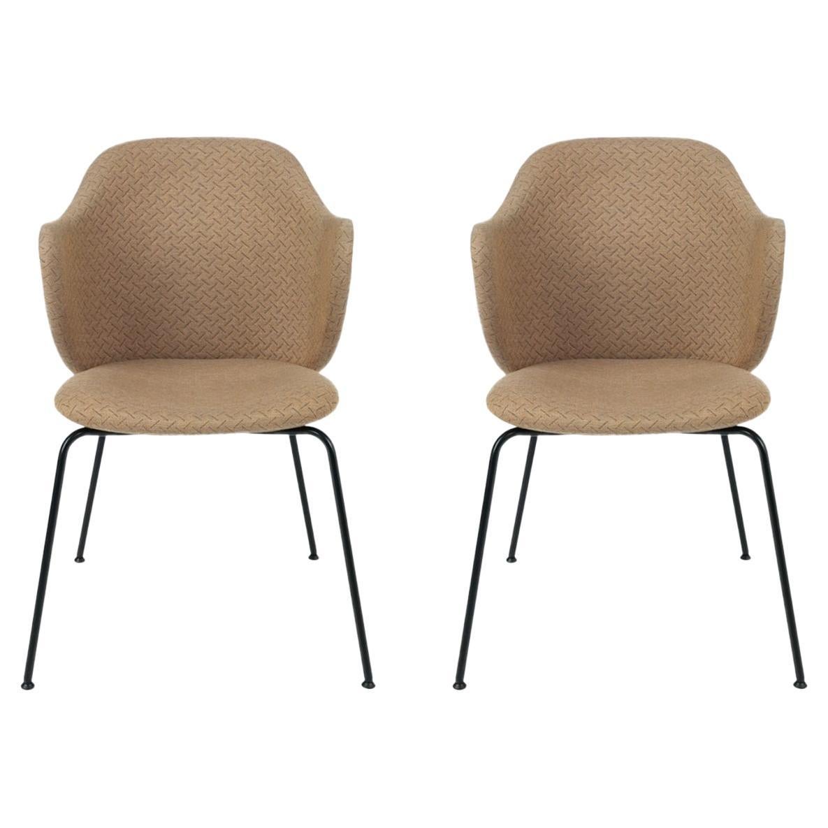 Set of 2 Brown Jupiter Lassen Chairs by Lassen For Sale