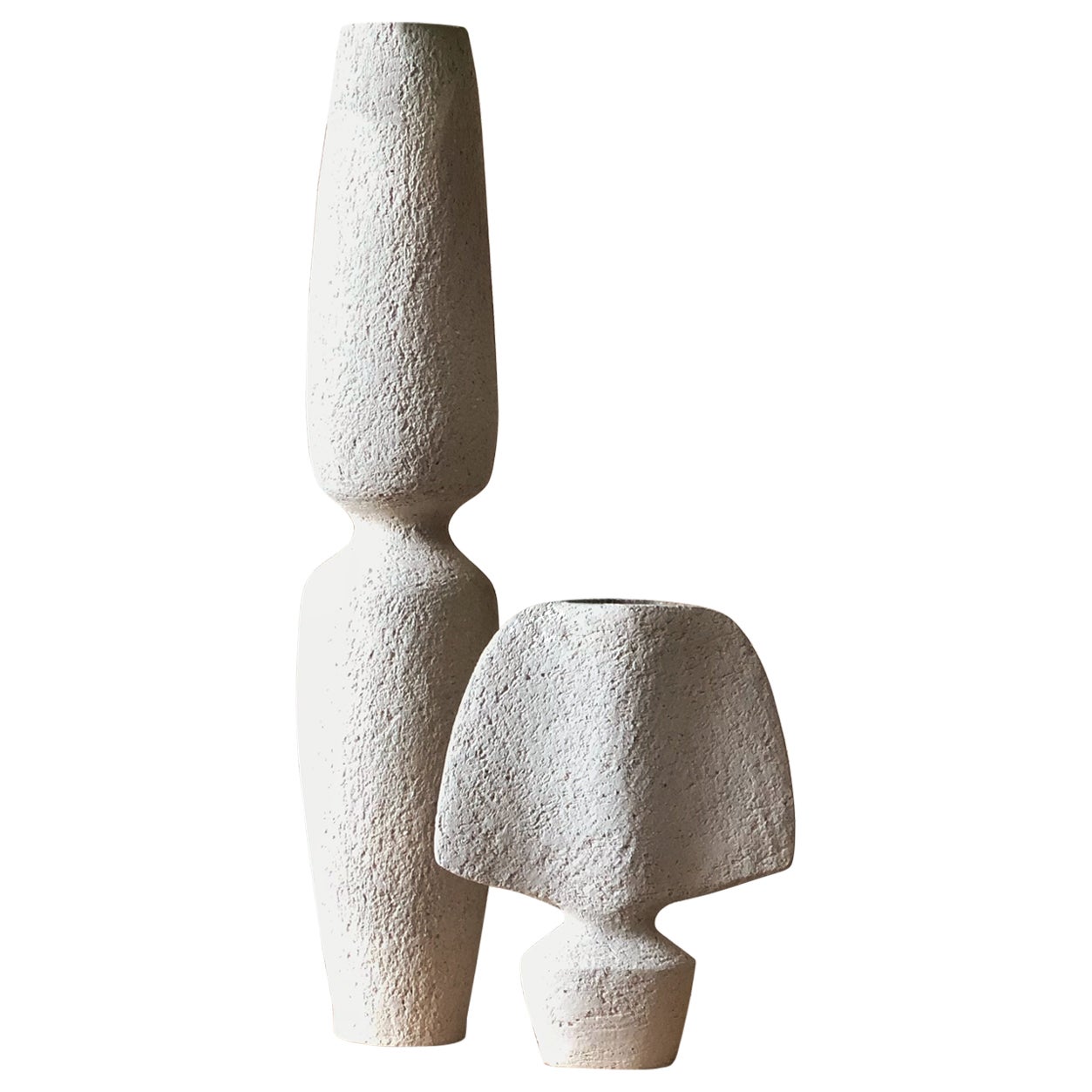Ensemble de 2 vases brutalistes de Sophie Vaidie