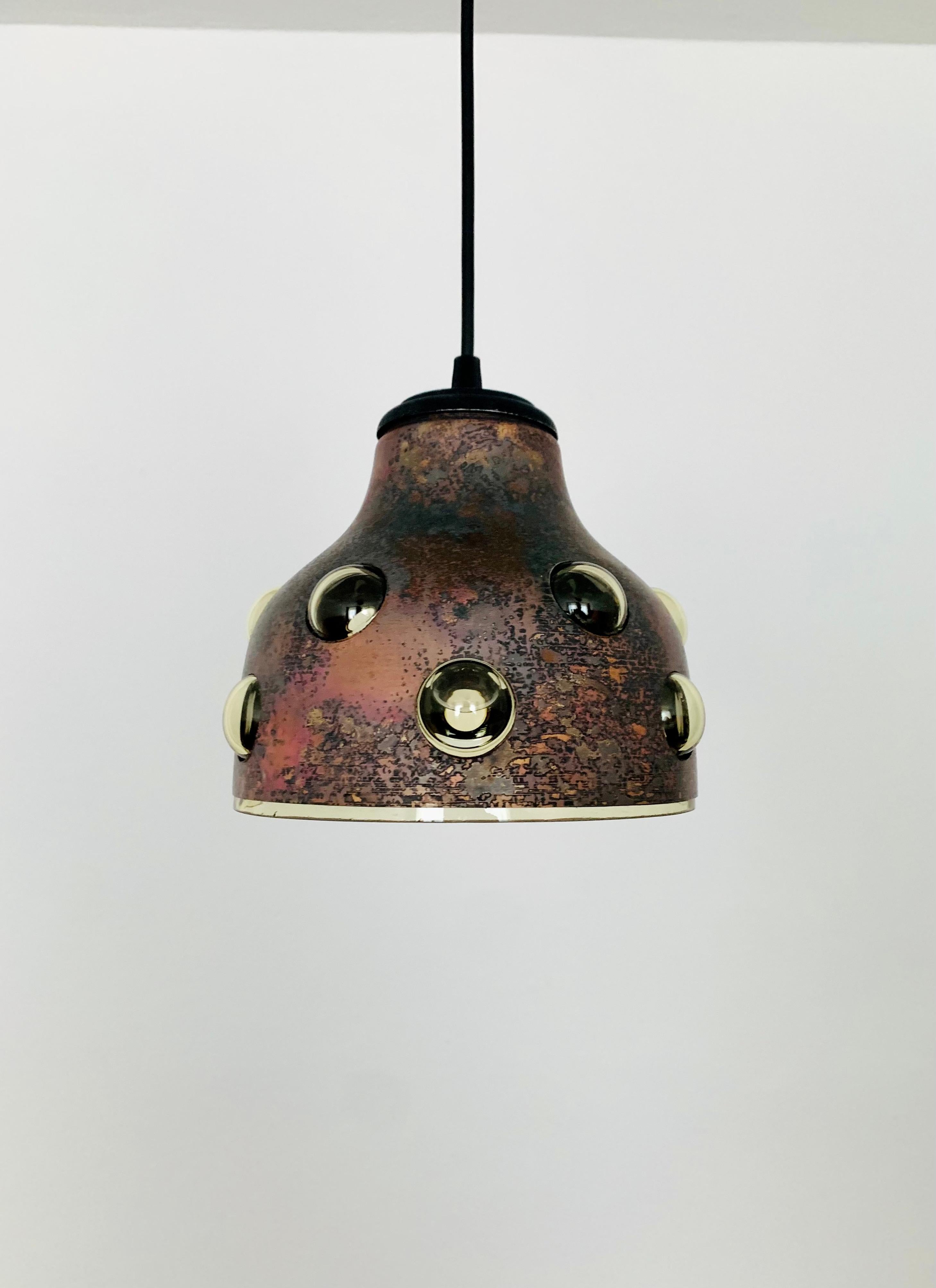 Scandinavian Modern Set of 2 Brutalist Pendant Lamps by Nanny Still for Raak For Sale