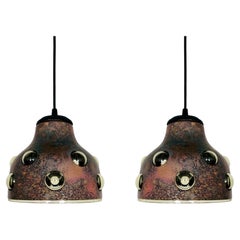 Vintage Set of 2 Brutalist Pendant Lamps by Nanny Still for Raak