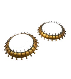 Ensemble de 2 appliques brutalistes, France, années 1960