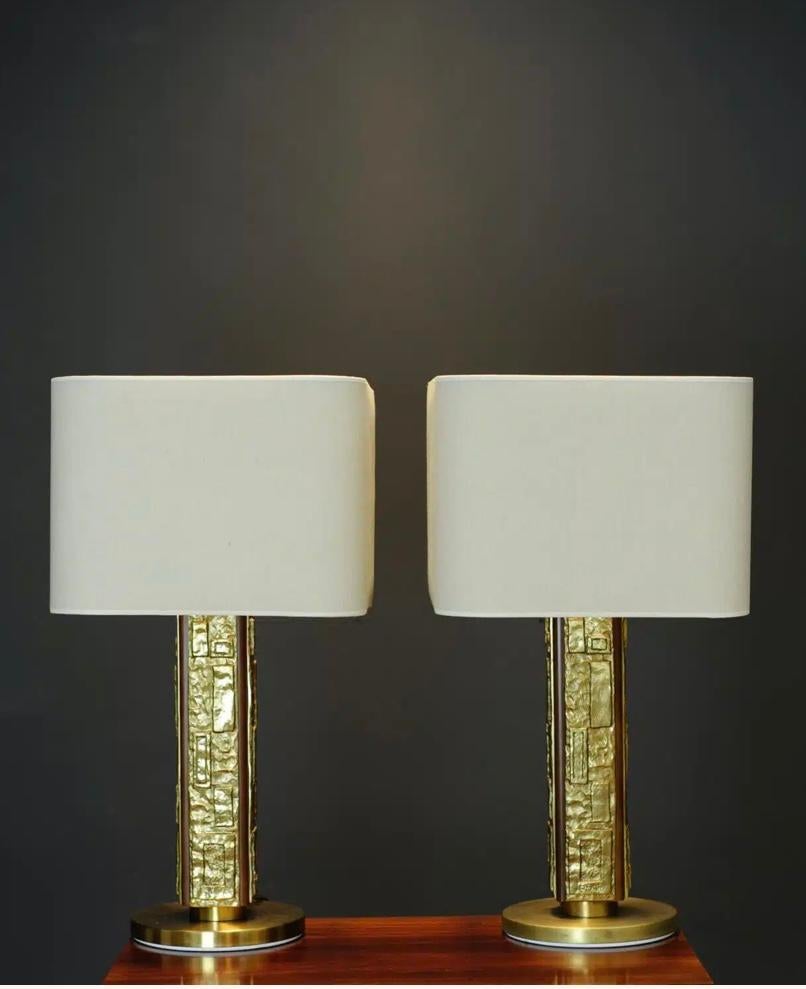 Ensemble de 2 lampes de table brutalistes d'Eseria Luci Italie, modèle Margot Bon état - En vente à 'S-HERTOGENBOSCH, NL