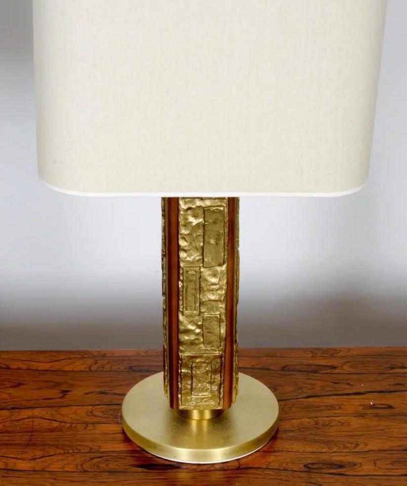 Milieu du XXe siècle Ensemble de 2 lampes de table brutalistes d'Eseria Luci Italie, modèle Margot en vente