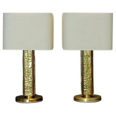 Ensemble de 2 lampes de table brutalistes d'Eseria Luci Italie, modèle Margot