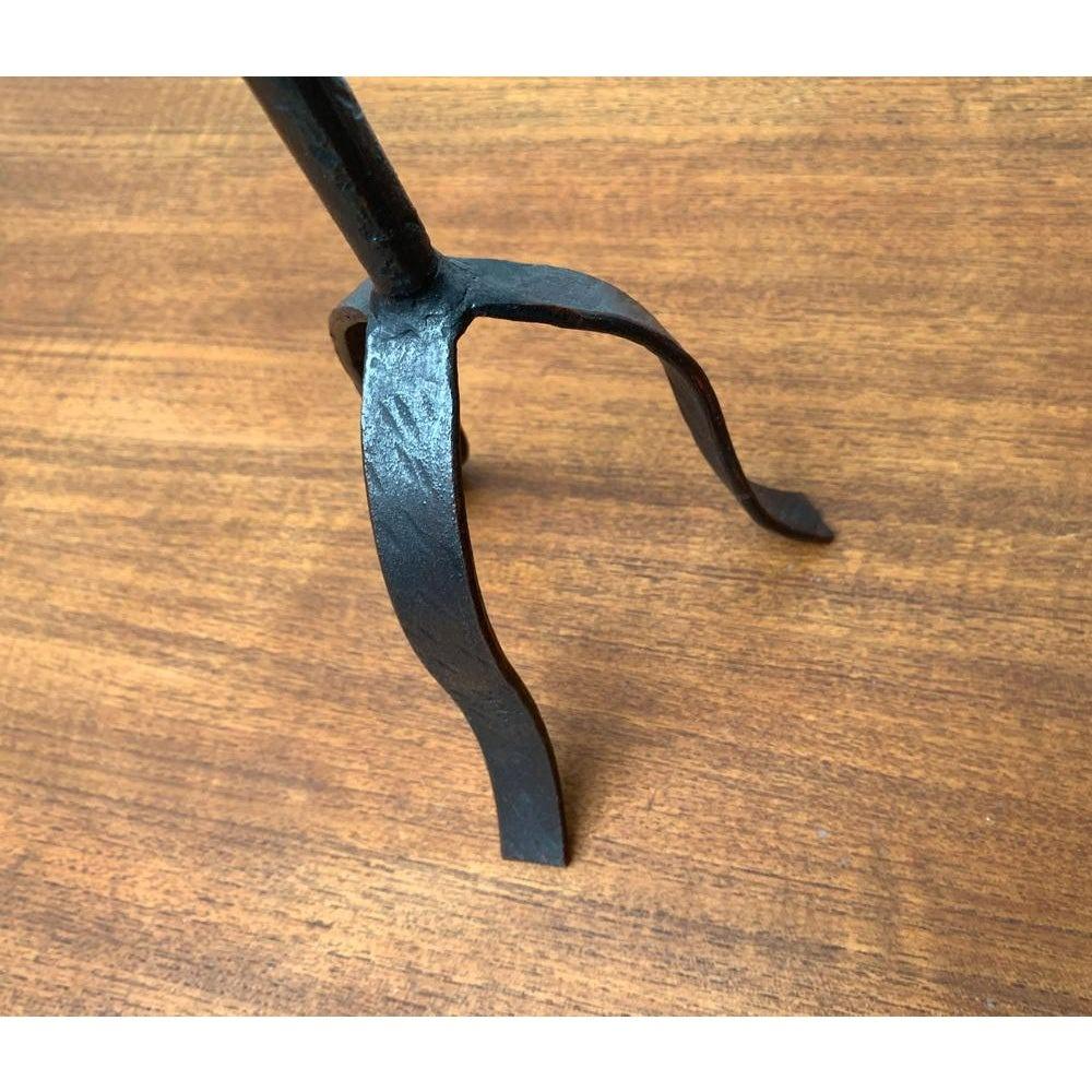 Set of 2 Brutalist Wrought Iron Candleholders, 1960s In Excellent Condition For Sale In Hamburg, DE