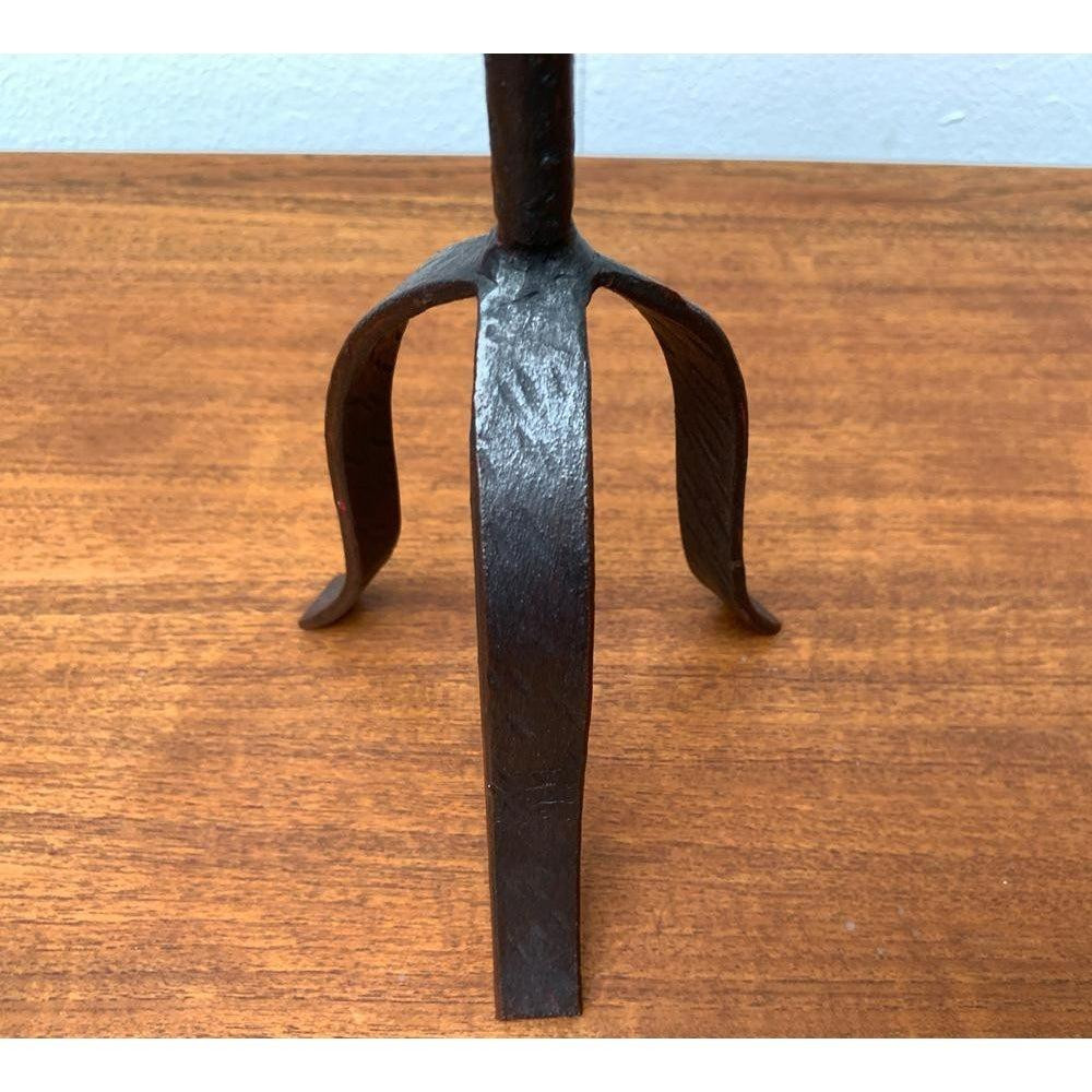 Set of 2 Brutalist Wrought Iron Candleholders, 1960s For Sale 1