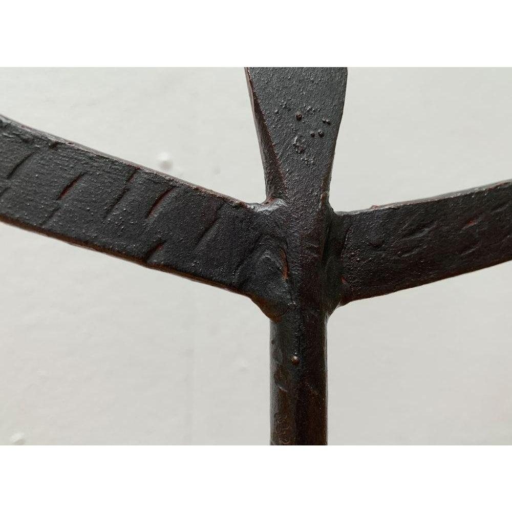 Set of 2 Brutalist Wrought Iron Candleholders, 1960s For Sale 3